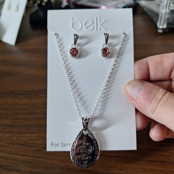Live Laugh Love jewelry set BELK hypoallergenic - Picture 4 of 5